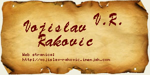 Vojislav Raković vizit kartica